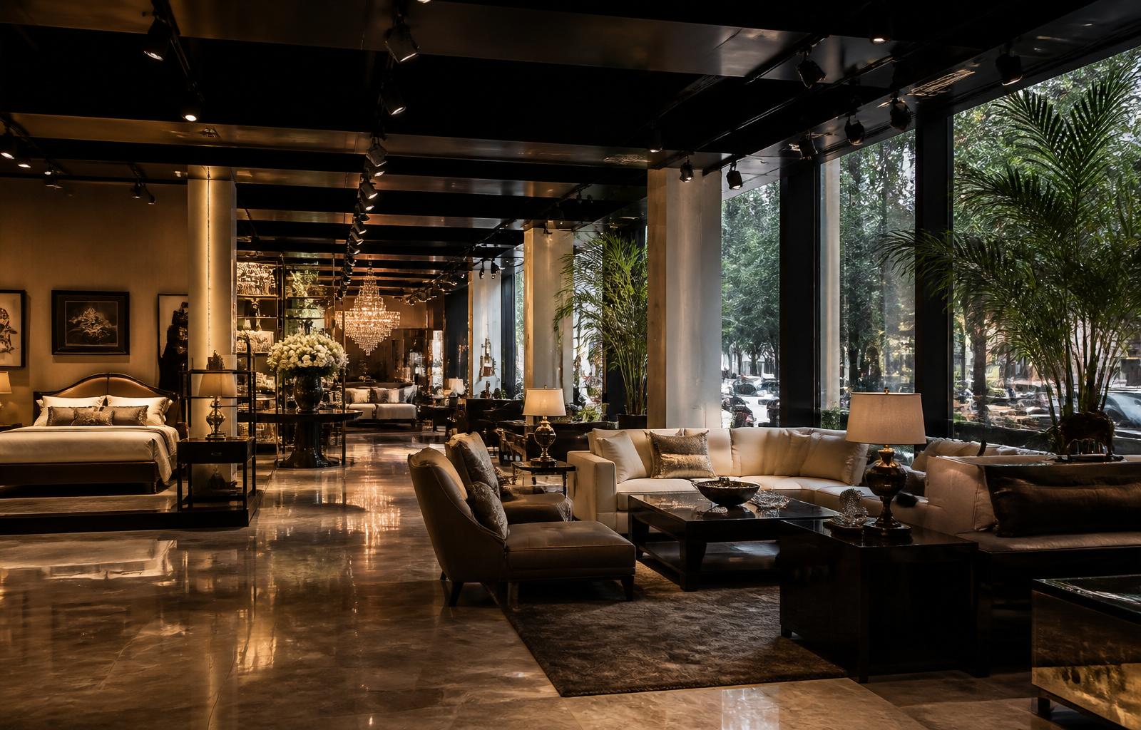 Palais des Meubles luxury showroom interior